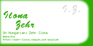 ilona zehr business card